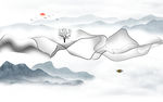抽象山水画