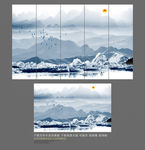 山水画水墨山水画 意境山水画