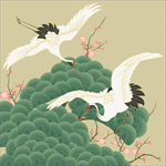新中式传统仙鹤纹样