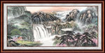 聚宝盆山水画