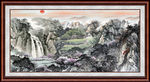聚宝盆山水画