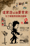 理发门帘装饰画