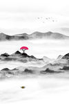 竖式山水画