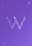 创意小写字母w渐变海报艺术