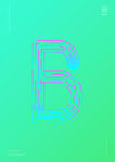 创意字母B渐变海报艺术