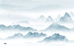 新中式沙发山水画 TIF分层