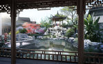 古建庭院水景 效果图