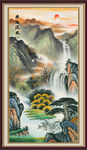竖幅山水画