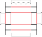 包装盒 刀版图 57B