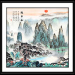 山水画水墨山水画 意境山水画