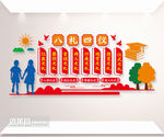 八礼四仪学校文化墙