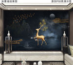 新中式复古背景墙