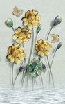 花开富贵3D立体珠宝花玄关