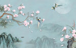 花鸟客厅新山水画 TIF分层