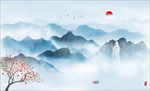 意境水墨山水画