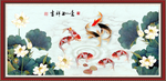 荷花鲤鱼图