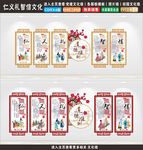 校园文化墙 仁义礼智信文化