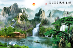 山水画水墨山水画 意境山水画