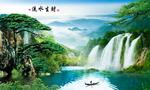 山水画水墨山水画 意境山水画