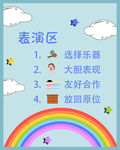 表演区区域牌