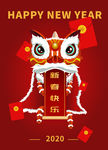 舞狮贺岁新年快乐