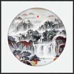 山水画水墨山水画意境山水画