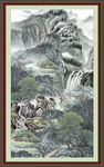 竖幅山水画