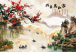 家和万事兴梅花背景墙