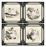 水墨梅兰竹菊