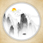 水墨山水画