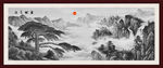 迎客松国画迎客松