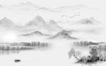 大气灰色别墅山水 TIF分层