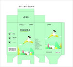 包装盒 香蕉派 展开图 平面图