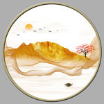 圆形山水画