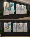 中式水墨廉政党建文化墙
