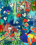 油画抽象印花