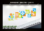 机器人乐高文化墙 学校楼梯文化