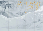 手绘国画山水背景墙