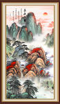 五岳独尊鸿运当头泰山装饰画
