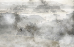 手绘薄雾山水