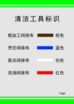 清洁工具标识展板