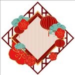 新年贴画分层设计psd元素