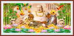 弥勒佛和气生财中式装饰画