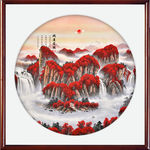 聚宝盆山水画