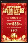 销售战报年度业绩 突破祝贺海报
