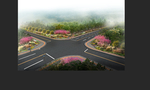 道路花境景观设计效果图