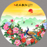 牡丹孔雀图