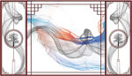 抽象山水线条