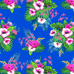 蓝底花