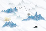 大理石纹山水背景墙
